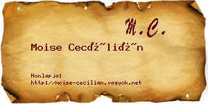 Moise Cecílián névjegykártya